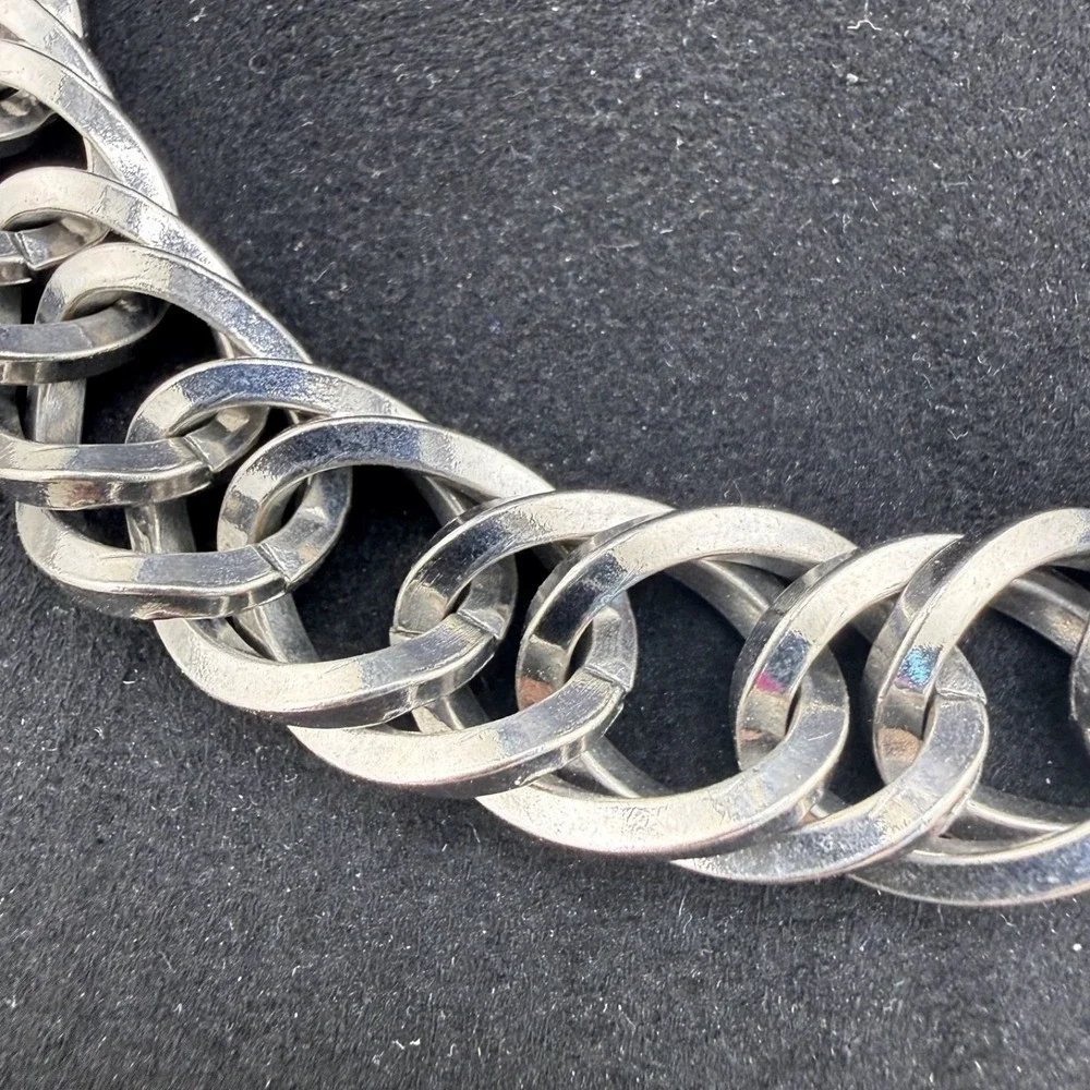 Vintage Necklace Silver Tone Chain‎ 15